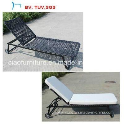 2016garden Flower Weaving Patio Chaise Lounge in Garden (CF966L)