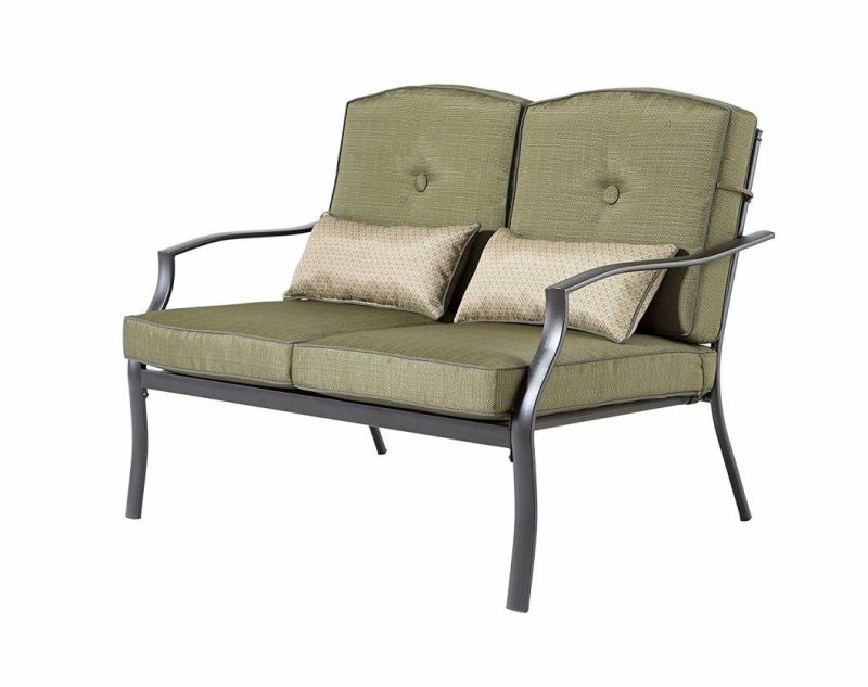 Backyard Classics Cypress 4-Piece Patio Seating Set with Sofa Chairs, Loveseat, and Glass Coffee Table