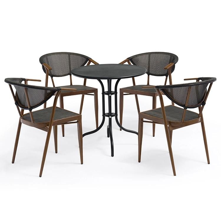 Modern Outdoor Furniture Set Grey and Black Color All Weather Resistant