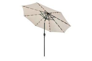 Easy Open Solar Powered LED Lights Home Products Garden Parasol Patio Umbrella with Lighting System