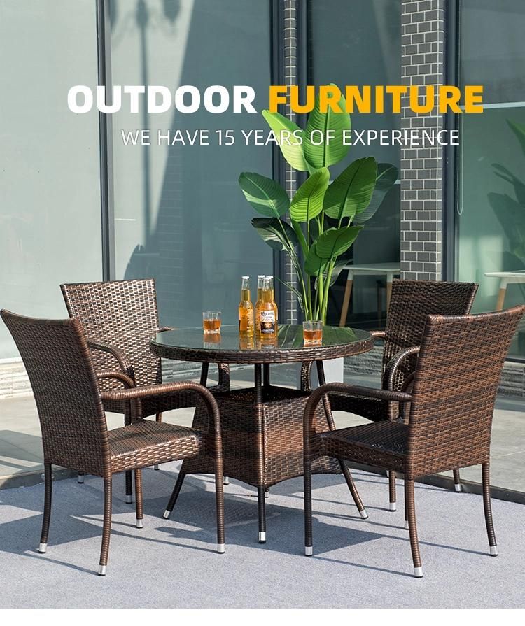 Restaurant Wicker/Rattan Outdoor Swimming Pool Furniture Garden Tables and Chairs