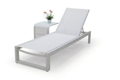 Cheap Modern Outdoor Furniture Garden Patio PE Rattan Sun Lounger with Wheels