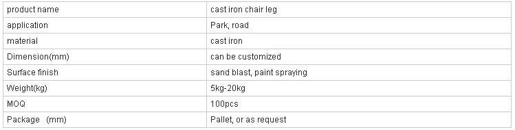Outdoors Garden Park Cast Iron Chair Legs