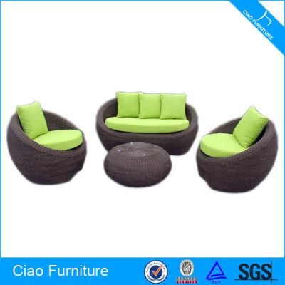 Outdoor Furniture Setional Round Rattan Leisure Sofa (CF1270)
