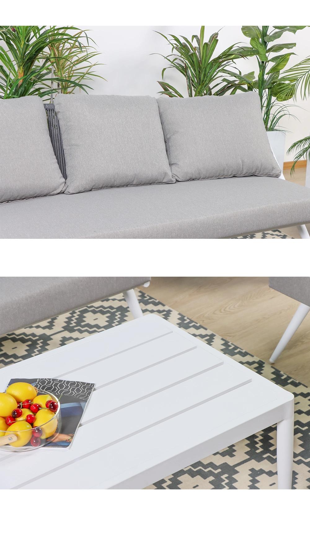 New Rope+ Aluminium OEM by Sea L Shape Furniture Villa Sofa