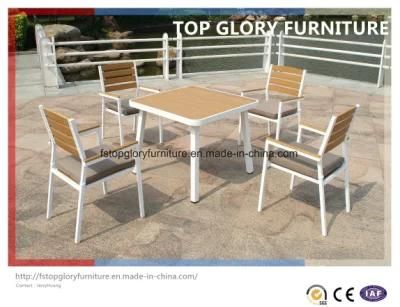 Alum Plastic Wood Garden Outdoor Dining Set (TG-1335)