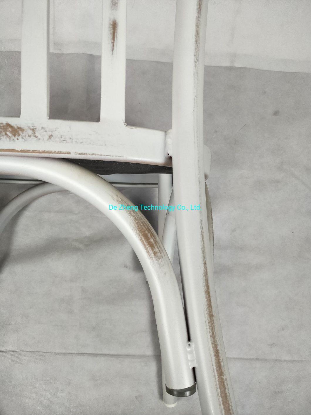 Outdoor Shop Anti-Rusting Aluminum Chair Vintage Painting Garden Bistro Bar Chair