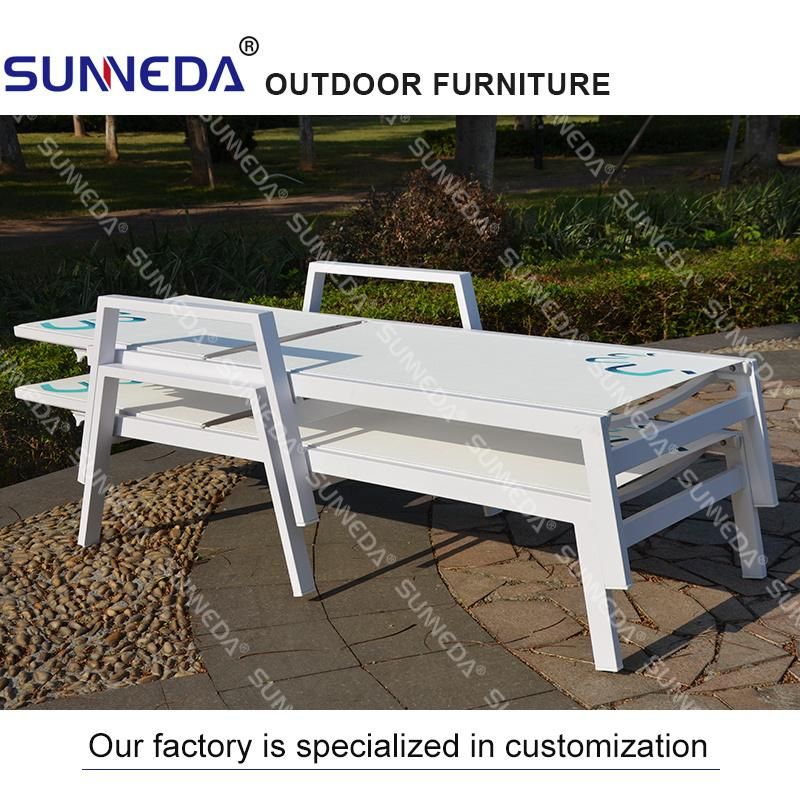 Sunneda Outdoor Garden Hotel Patio Resort Beach Furniture Aluminum Sofa Chair Lounge & Parasol