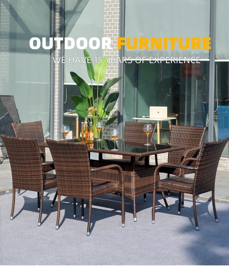 Outdoor Dining Table and Rattan Home Chair Garden Table and Chair