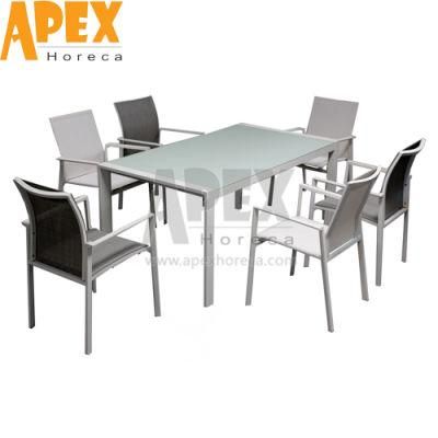 Hot Sale Aluminum Outdoor Bistro Restaurant Garden Armrest Chair