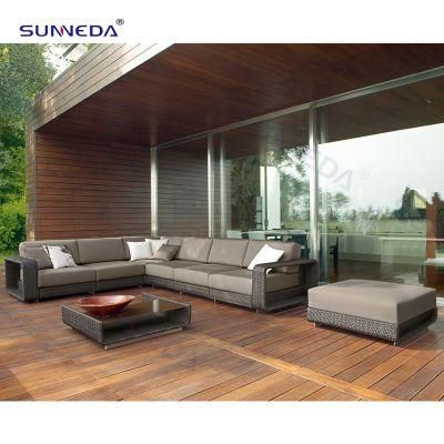 Luxury Hotel Garden Furniture Rattan Aluminum Patio Sofa Sets