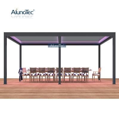 Aluminum Electric Operable Retractable Awning Kits Patio Gazebo Metal Canopy Pergola