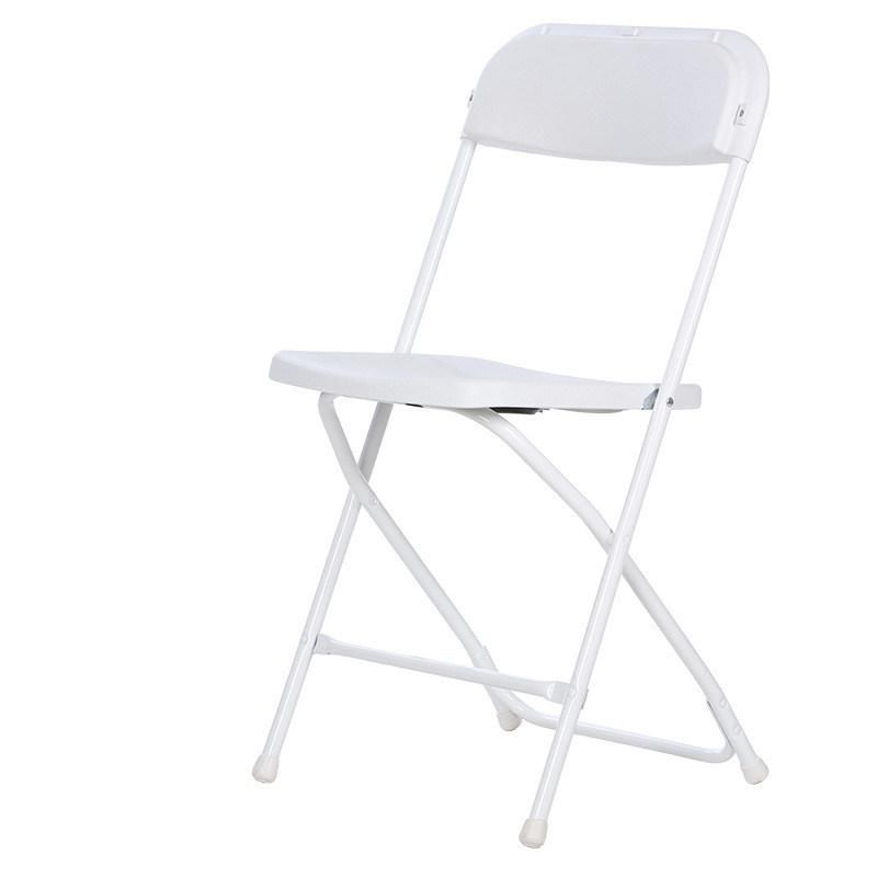 Outdoor PP Easy Carring Iron Frame Plastic Folding Chair with Armrest