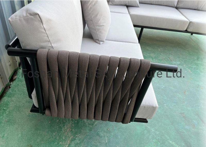 Outdoor Aluminum Garden Hotel Villa Patio Wooden Wicker Rattan Sofa