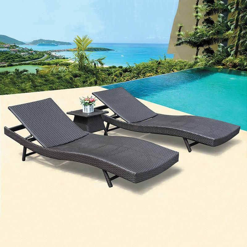 Outdoor Patio Garden Pool Sunbed Chaise Lounger with Sling