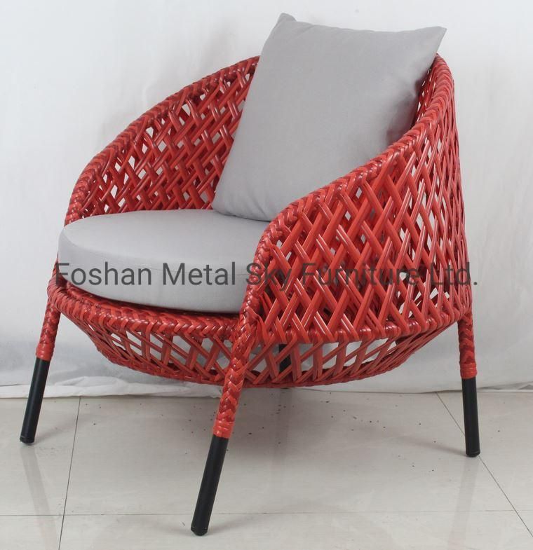 Outdoor Aluminum Wicker Rope Garden Hotel Villa Patio Rattan Sofa