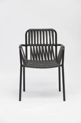 Aluminum Rope Weaving Dining Cafe Chair