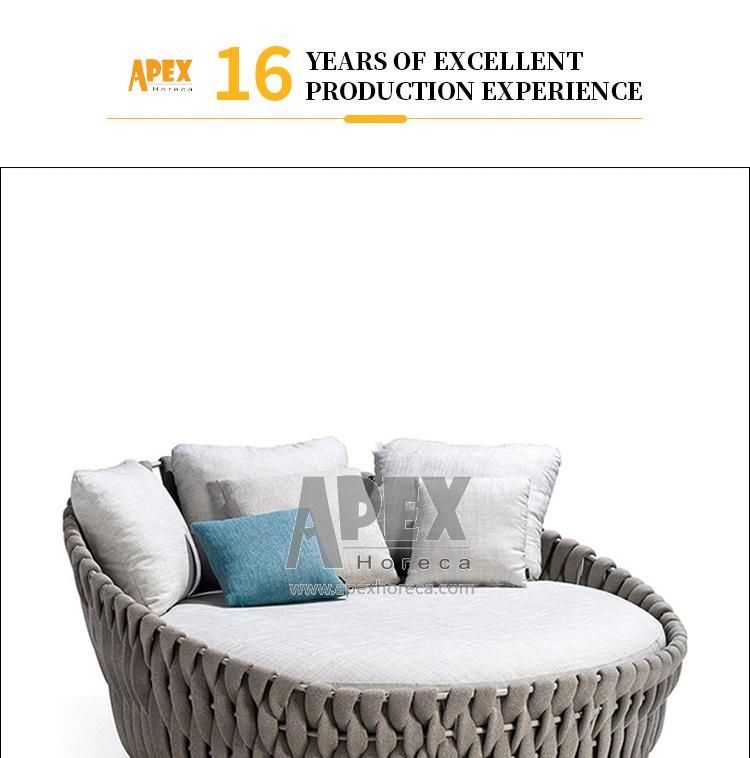 Outdoor Garden Patio Hot Sale Home Sunlounger Balcony Rattan Sunbed