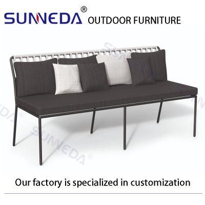 Aluminum Tube Dinging Contemporary Lavish Outdoor Without Handrail Sofa