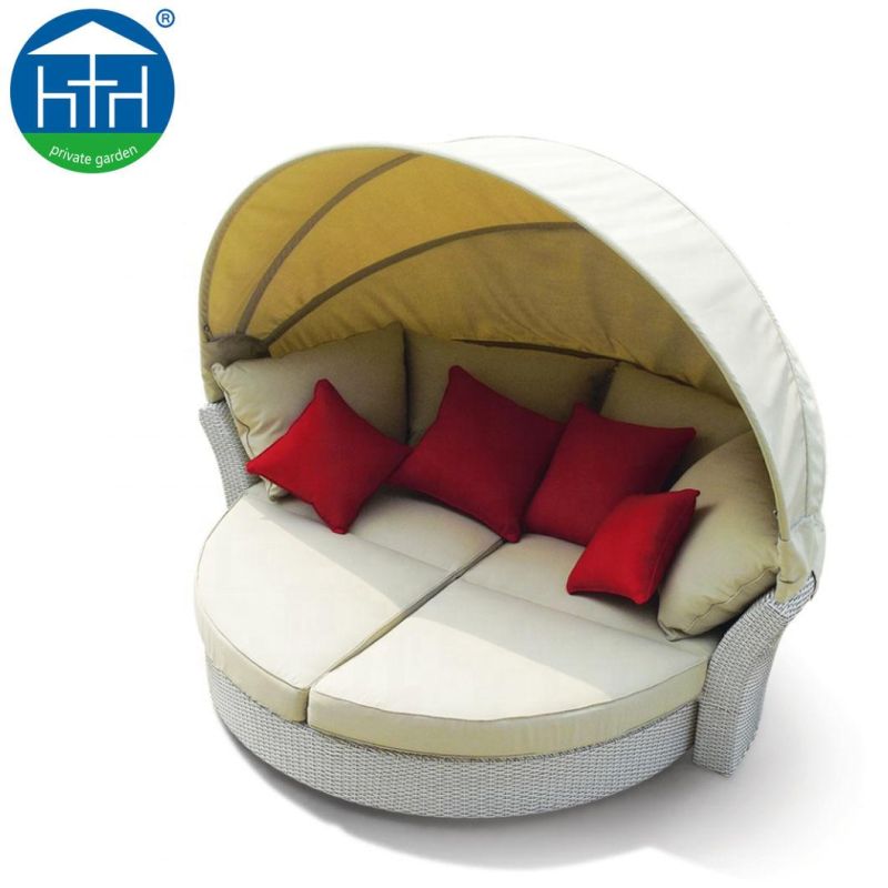 Aluminum New Darwin Customized Poolside with Canopy Round Daybed Cushions