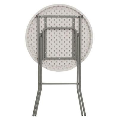 Foot Round Granite White Plastic Bar Height Folding Pub Tables