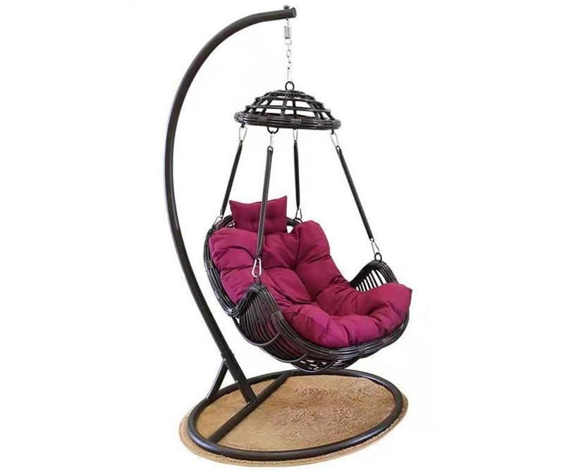 Wholesale Outdoor Rattan Hanging Garden Metal Home Leisure Swing Chair