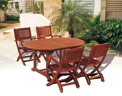 Solid Wooden Outdoor Foldable Chair and Oval Extendable Table (YT-305-1 YT-450-1)