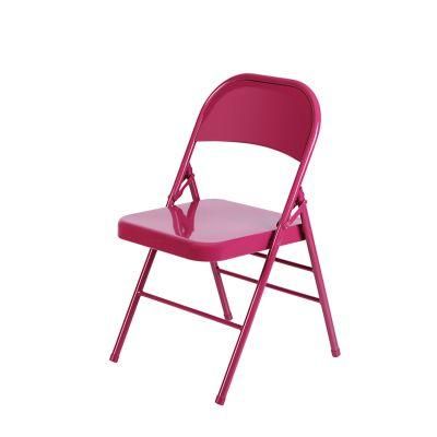 Manufacturer Low MOQ Fast Delivery Custom Travel Outdoor Camping Rose Red Folding Chairs