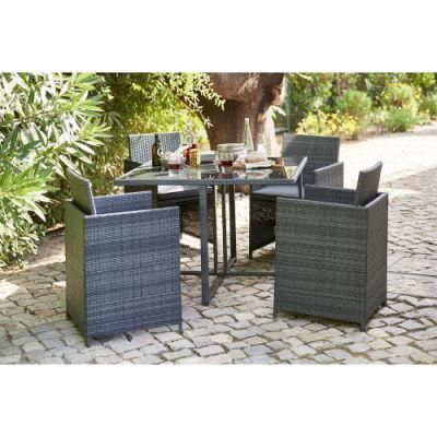 2018 Outdoor Garden Rattan Effect Cube Set 4 Seater