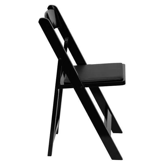 Black Resin Stackable Lightweight Wimbledon Folding Chair for Outdoor Wedding