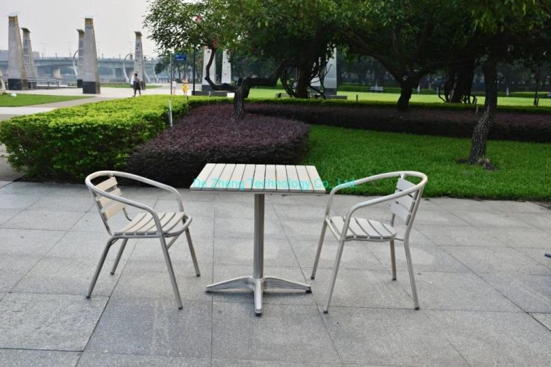 Commercial Outdoor Garden Bistro Restaurant Polywood Top Leisure Aluminum Table