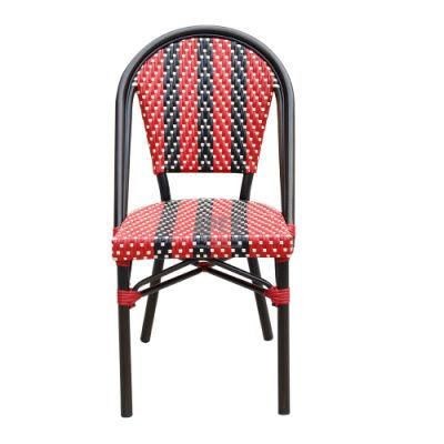 Woven Wicker Garden Restaurant Cafe Bistro Rattan Bamboo Look Chair