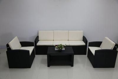 Five Seat PP Resin Rattan Injection Sofa Set