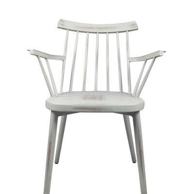 French Design Ivory Paint Restaurant Bar Rust Resistance Cafe Outdoor Garden Furniture