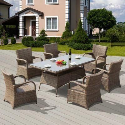 Garden Wicker Patio Aluminum Steel Frame Outdoor Furniture Rattan Chair