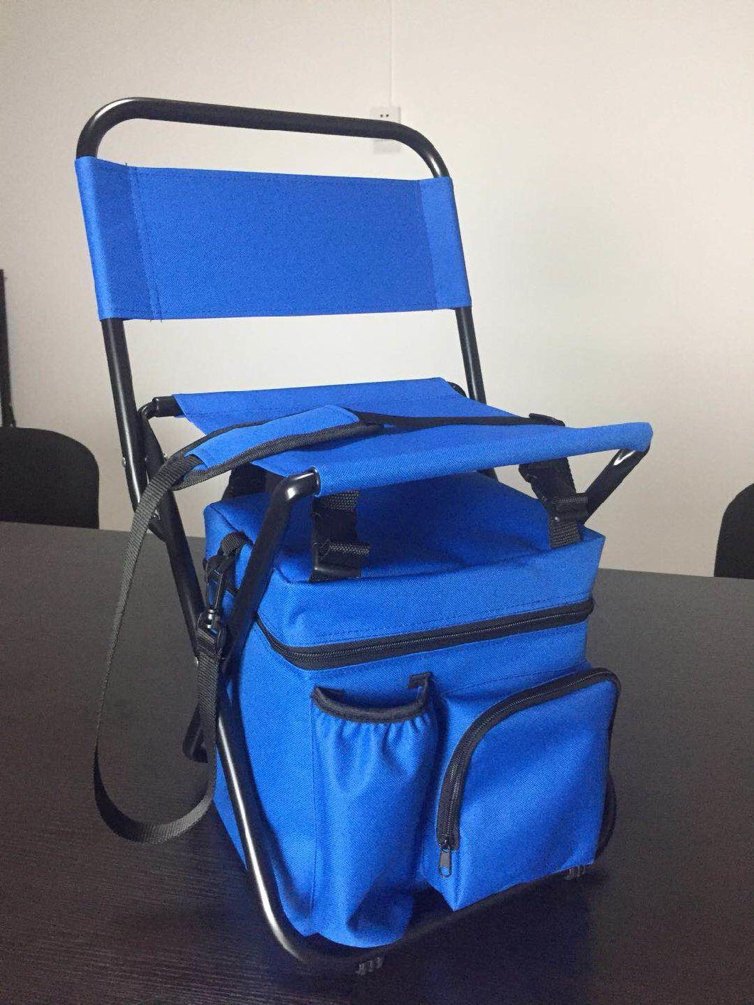 Hot Selling Folding Fishing Chair, Portable Fishing Stool with Ice Bag and Cup Holder