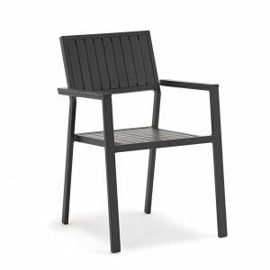 Outdoor Furniture Set Restaurant Coffee Dining Aluminum Wood Chair Garden Plastic Wooden Chair