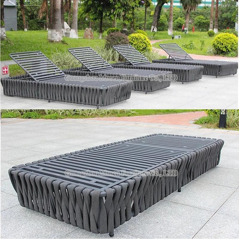 Outdoor Chaise Lounge Garden Textile Lounge Hotel Project Sunbed