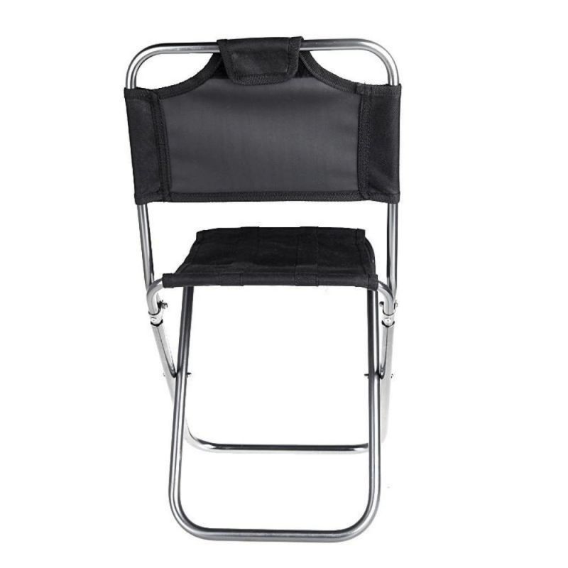 Outdoor Fishing Camping Portable Folding Aluminum Oxford Cloth Chair with Backrest Wyz19550