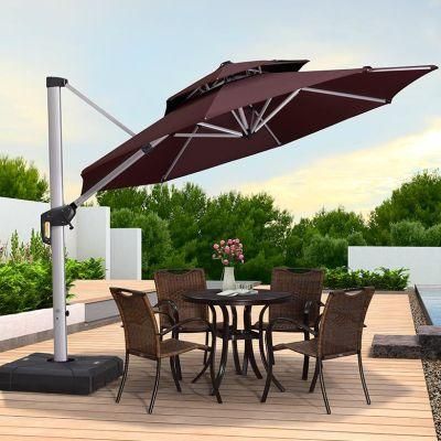 Outdoor Waterproof Bar Furniture Table Side Rectangular Patio Roma Umbrella Parasol