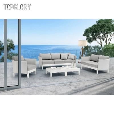 Wholesale Rattan/Wicker Outdoor Club Modern Leisure Patio Garden Furniture Sofa Set with Aluminum Frame Woven Rope Round