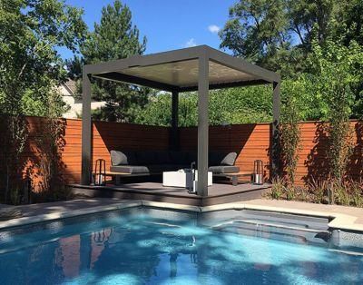 Free-Standing Swimming Pool Aluminum Pergola with Roller Blind
