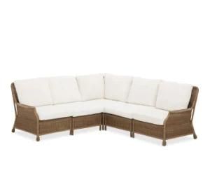 Garden Rattan Wicker Furniture Corner Sectional Lounge Sofa Set