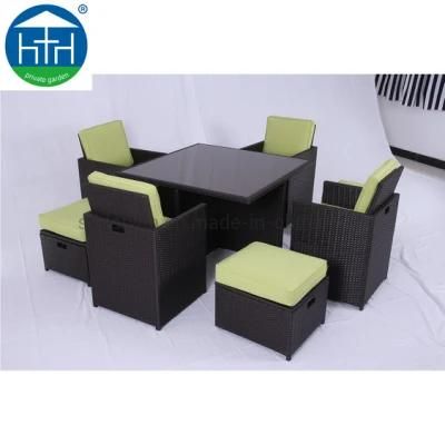 High Quality Wicker Outdoor Furniture Set Dining Table and Chair Garden Patio Setting