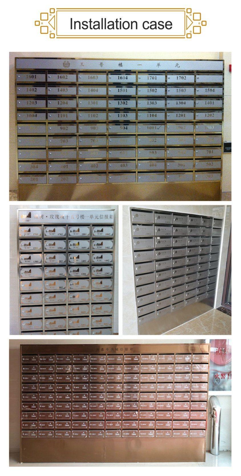 Commercial Stainless Steel Embed Exquisite Intelligent Apartment Mailbox for Sale Locking Mailbox Postbox