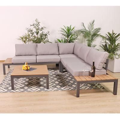 Aluminum Hotel/Garden/Patio Darwin Wrapped Paper/ Carton Box Sofa and Lounger Cheap Patio Sectionals