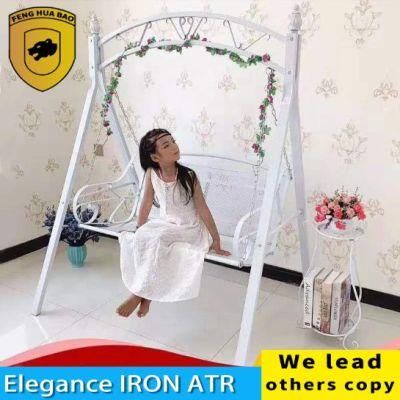 Outdoor Indoor Leisure Balcony Rocking Chair Metal Iron Swing Rocking Chair