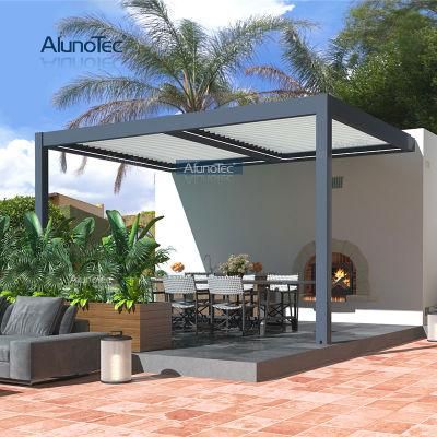 Customized Outdoor Garden Gazebos Sustainable Pergolas Durable Rainproof Aluminum Pergola with Sliding Door