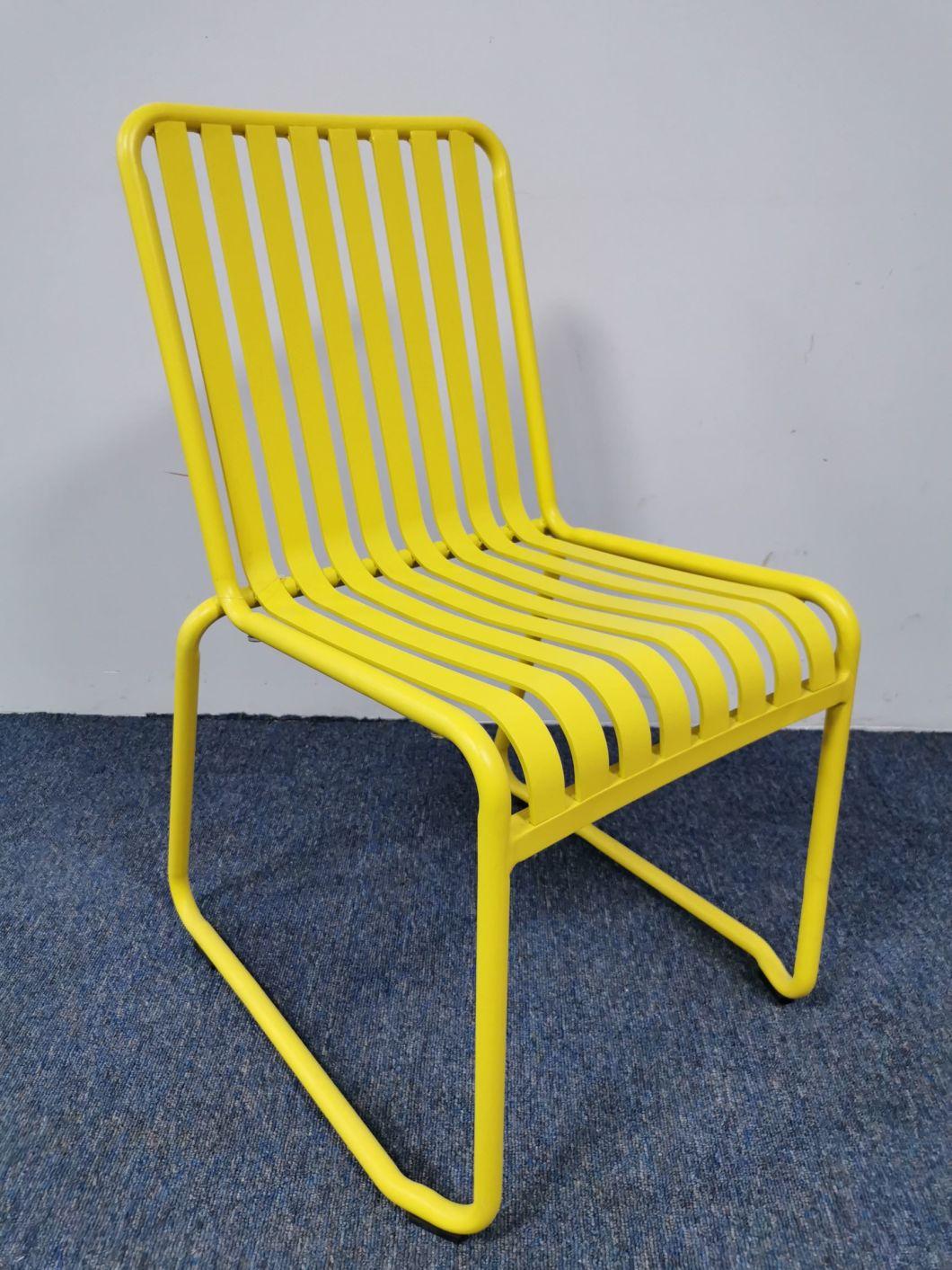 Outdoor Aluminum All Weather Synthetic Rattan Patio Bar Chair for Restaurant Cafe