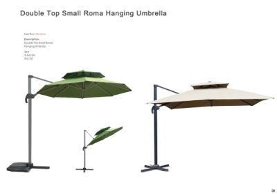 3m Patio Umbrella Outdoor Garden Parasol Beach Parasol LED Lights